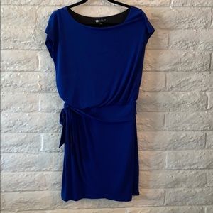 Royal blue tie dress